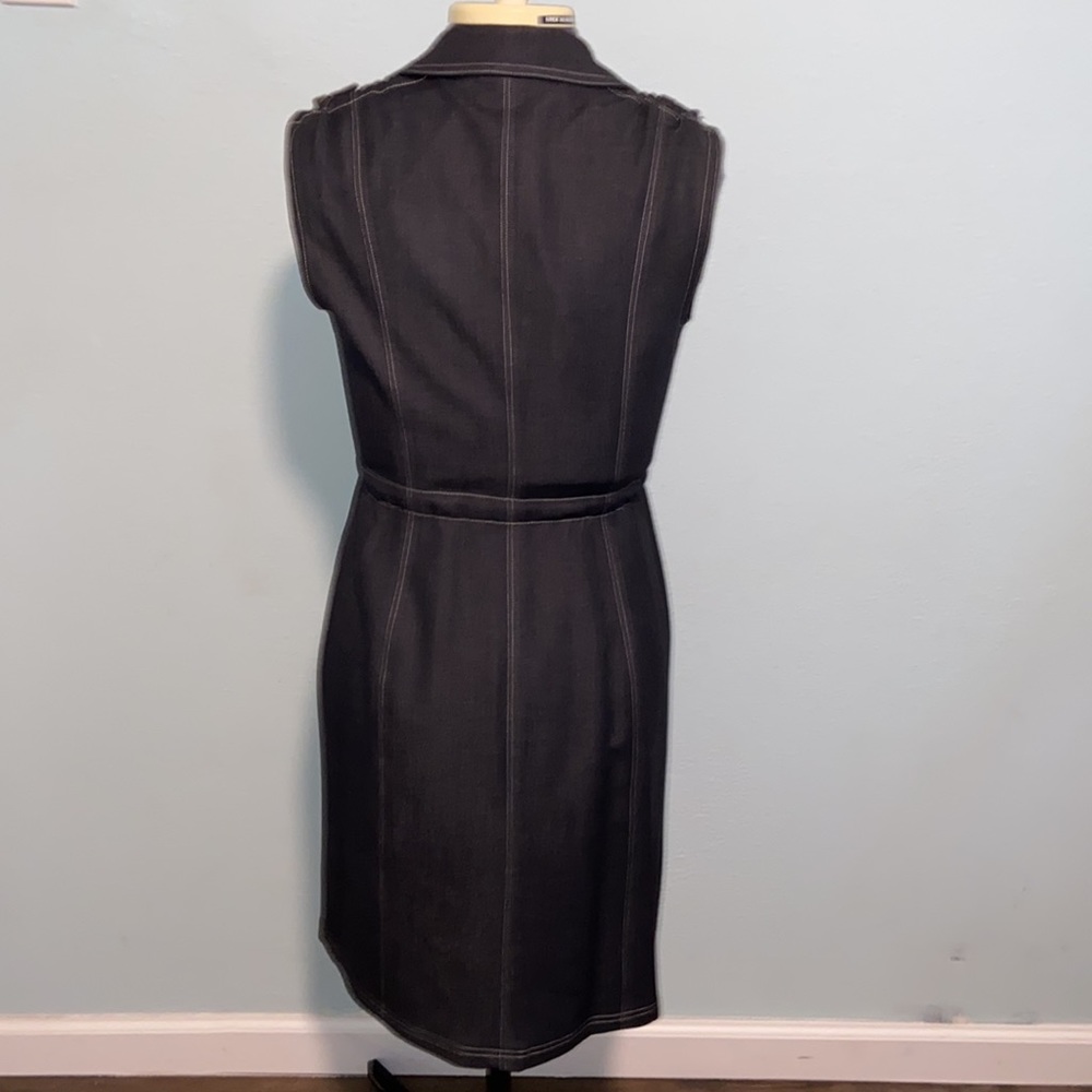 Premise dress 80% polyester and rayon size 4 gold button up - Picture 4 of 10
